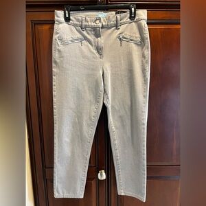 J. McLAUGHLIN Women's Slim Fit Zipper Skinny Jeans Gray - 8